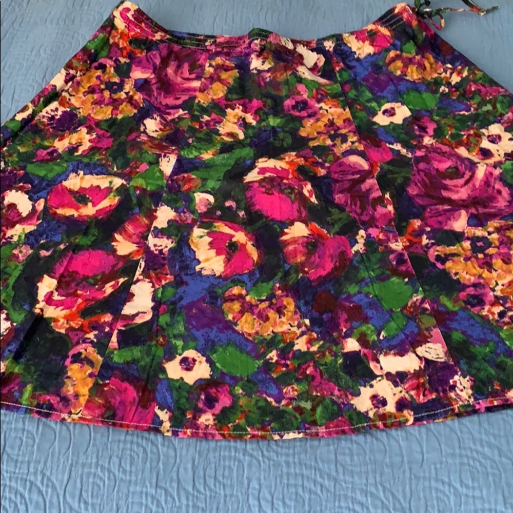 Multi color cotton skirt